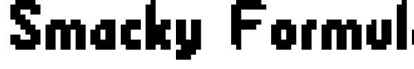 Smacky Formula font preview