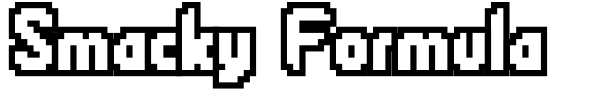 Smacky Formula font preview