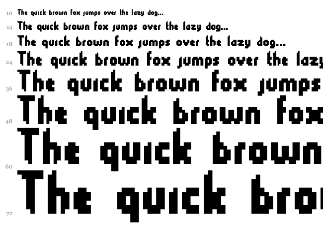 Smacky Formula font waterfall