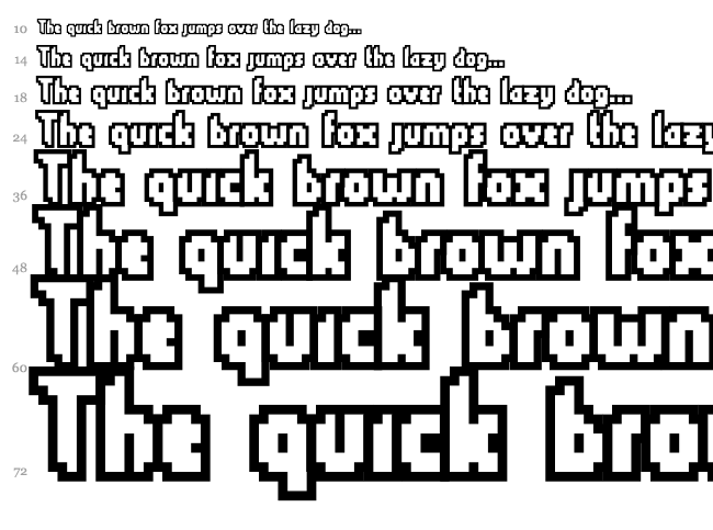 Smacky Formula font waterfall