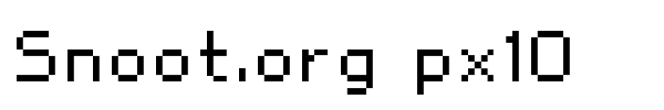Snoot.org px10 font