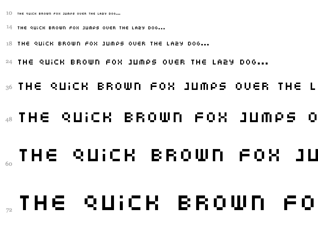 Somepx font waterfall
