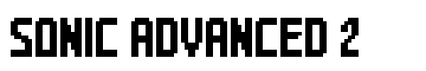 Sonic Advanced 2 font