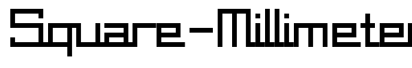 Square-Millimeter font