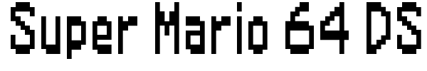 Super Mario 64 DS font