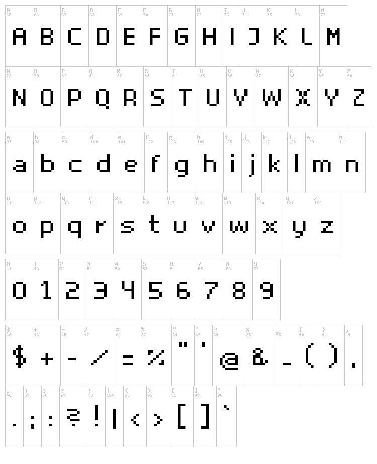 Superhelio font map