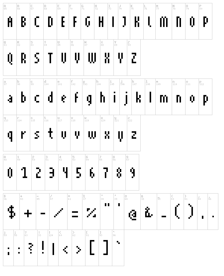 Superhelio font map