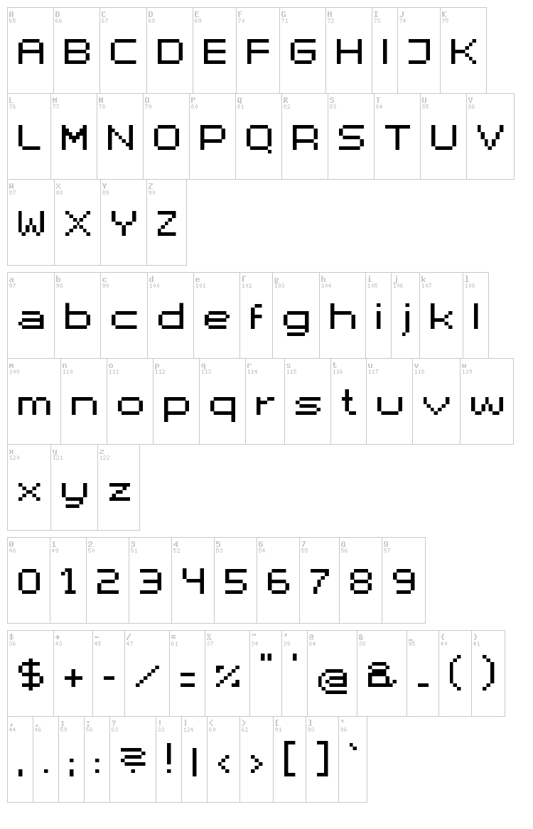 Superhelio font map