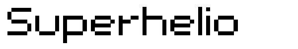 Superhelio font preview