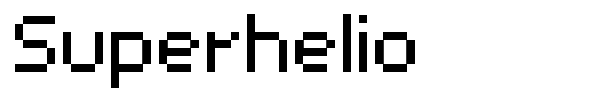 Superhelio font preview
