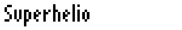Superhelio font preview