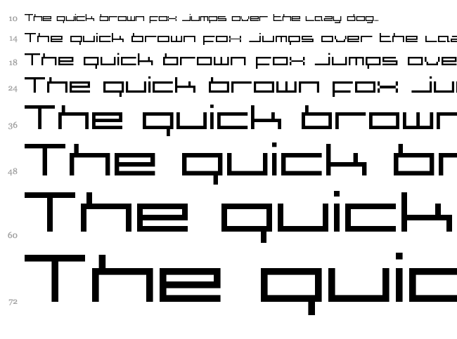 Superscreen font waterfall