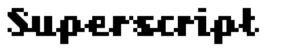 Superscript font