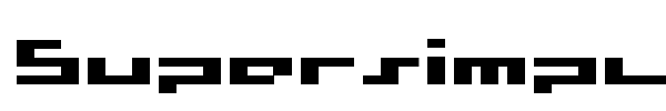 Supersimple font