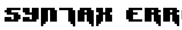 Syntax Error / Syntax Terror font preview