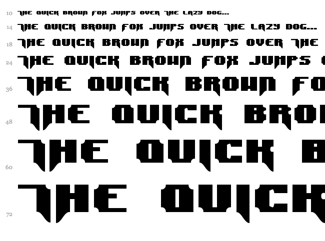 Syntax Error / Syntax Terror font waterfall