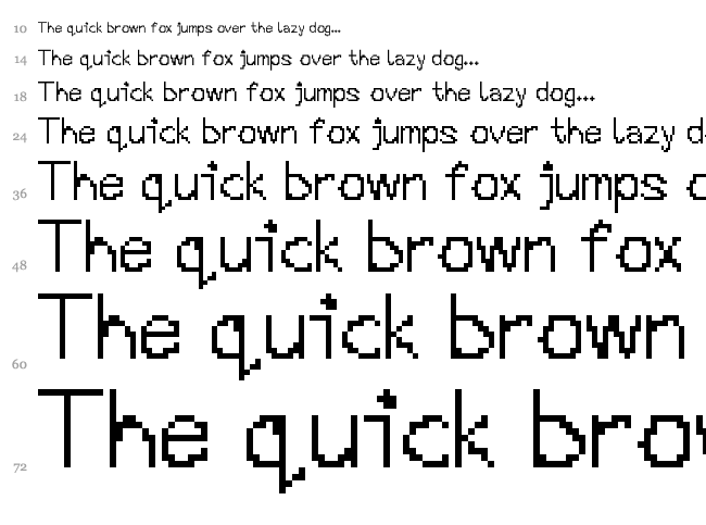 Tairo font waterfall