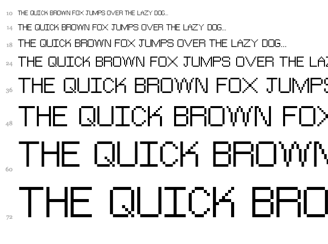 The Jewish Bitmap font waterfall
