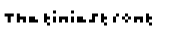 The tiniest font font
