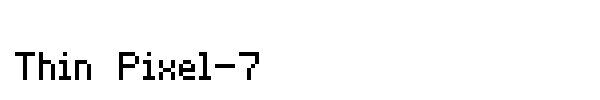 Thin Pixel-7 font preview