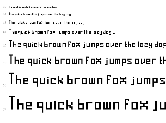 Tight Pixel font waterfall