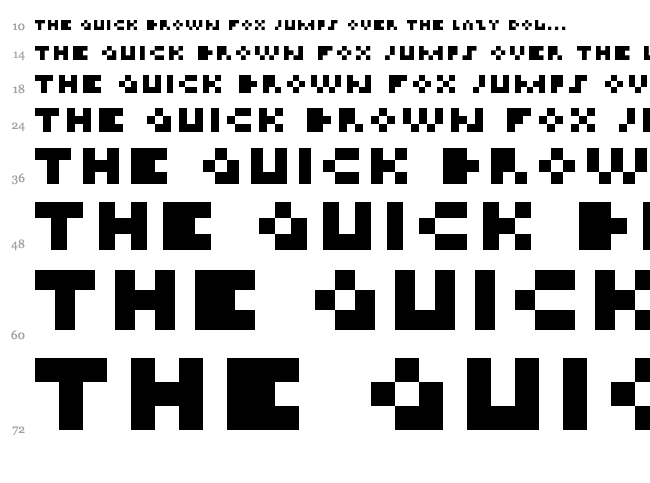 Tinier font waterfall