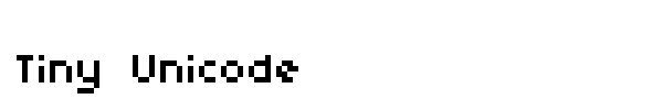 Tiny Unicode font
