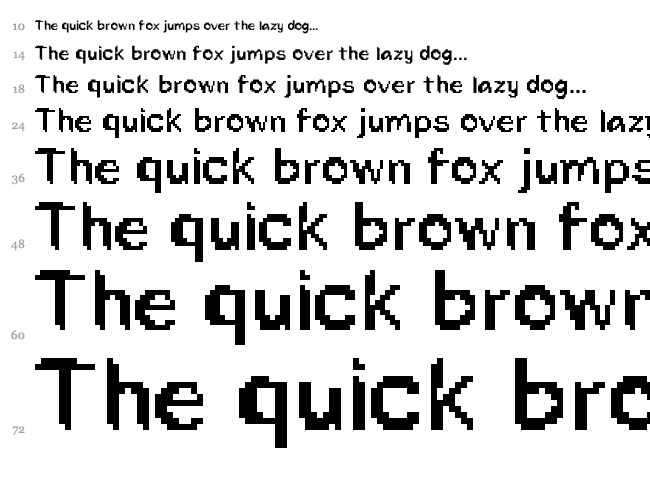 Too Much Ink font waterfall