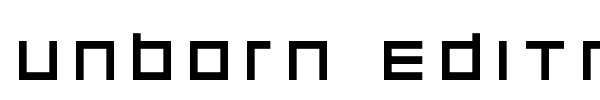 Unborn Editrion font