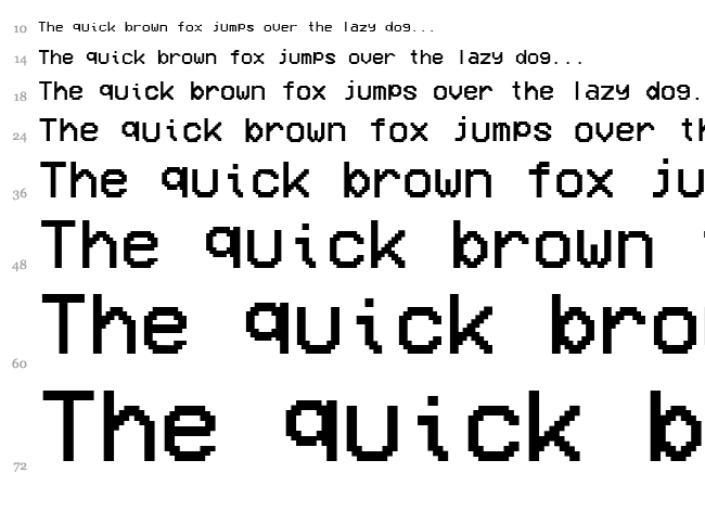 VCR OSD Mono font waterfall