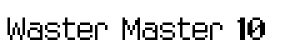 Waster Master 10 font
