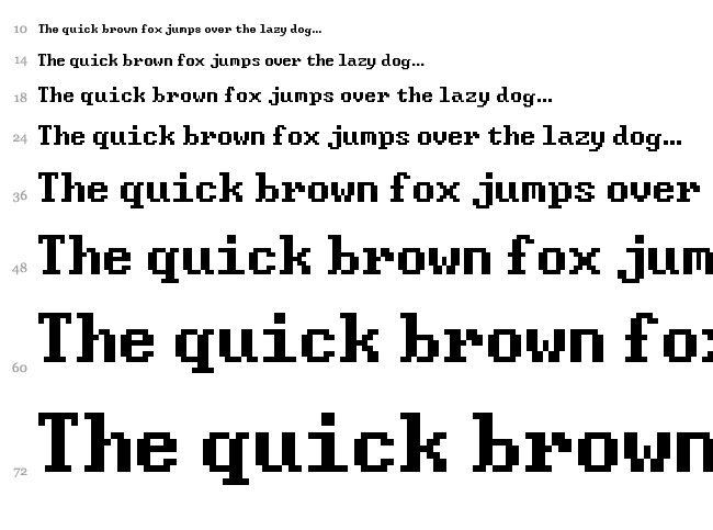 Windows Command Prompt font waterfall