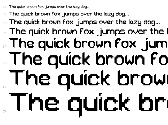 Xeliard font waterfall