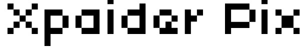 Xpaider Pixel Explosion 01 font