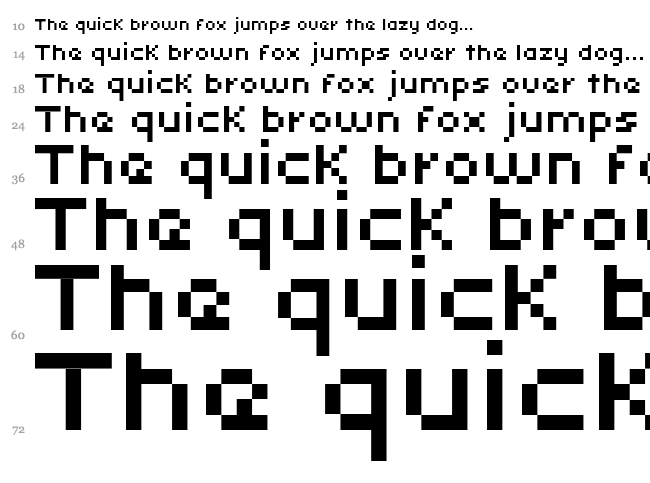 Xpaider Pixel Explosion 01 font waterfall