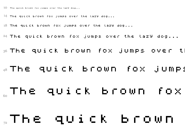 ZX Spectrum-7 font waterfall
