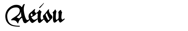 Aeiou font
