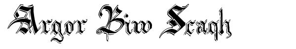 Argor Biw Scaqh font