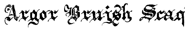 Argor Brujsh Scaqh font