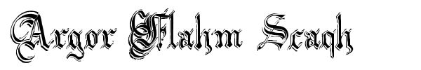 Argor Flahm Scaqh font