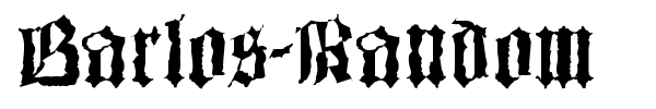 Barlos-Random font