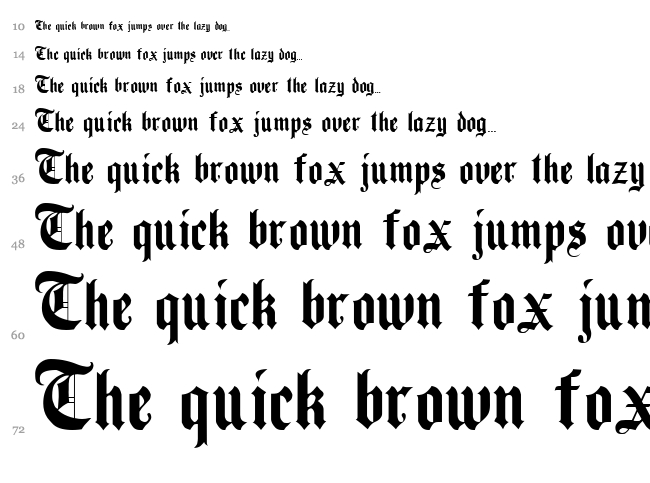 Beckett font waterfall