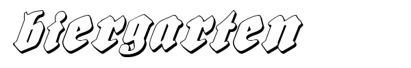 Biergarten font