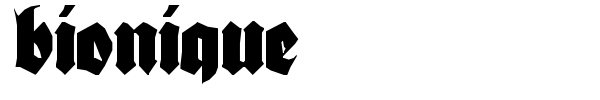 Bionique font