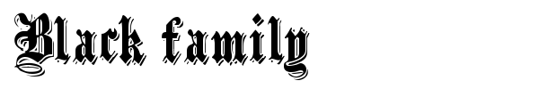 Black family font