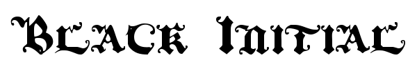 Black Initial Text font