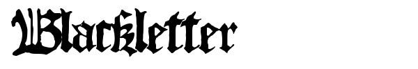 Blackletter font