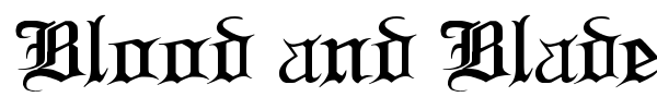 Blood and Blade font preview