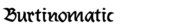 Burtinomatic font preview