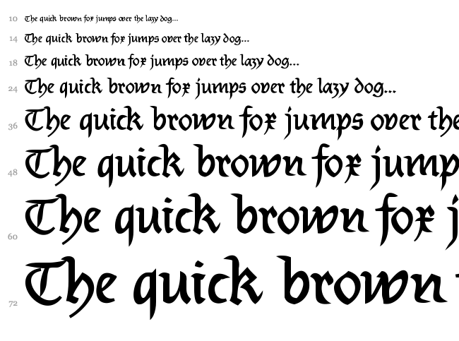 Burtinomatic font waterfall